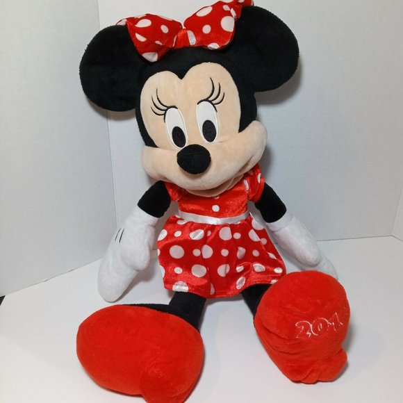 Disney Other - Disney Minnie Mouse Plush 22'' Collectible  2016  Plush Toy Red Polka Dot Dress
